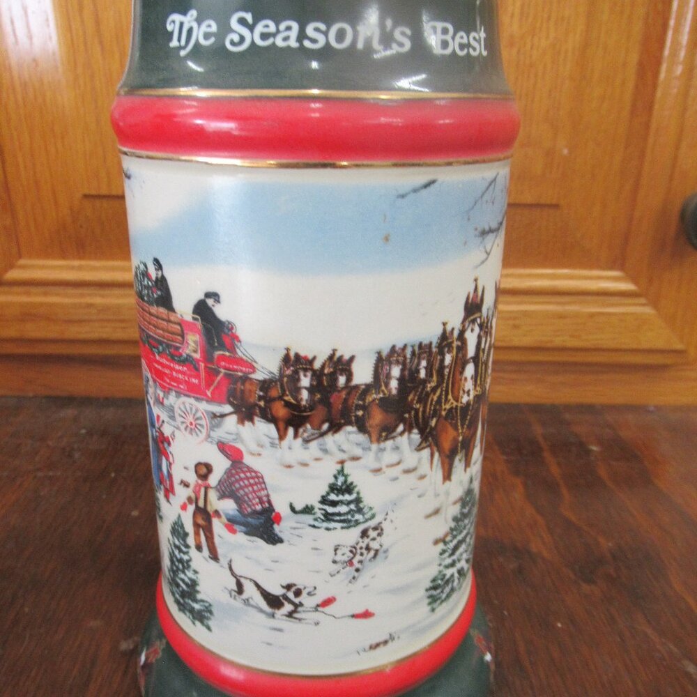 Vintage Collectible 1991 Budweiser Stein "The Seasons Best"